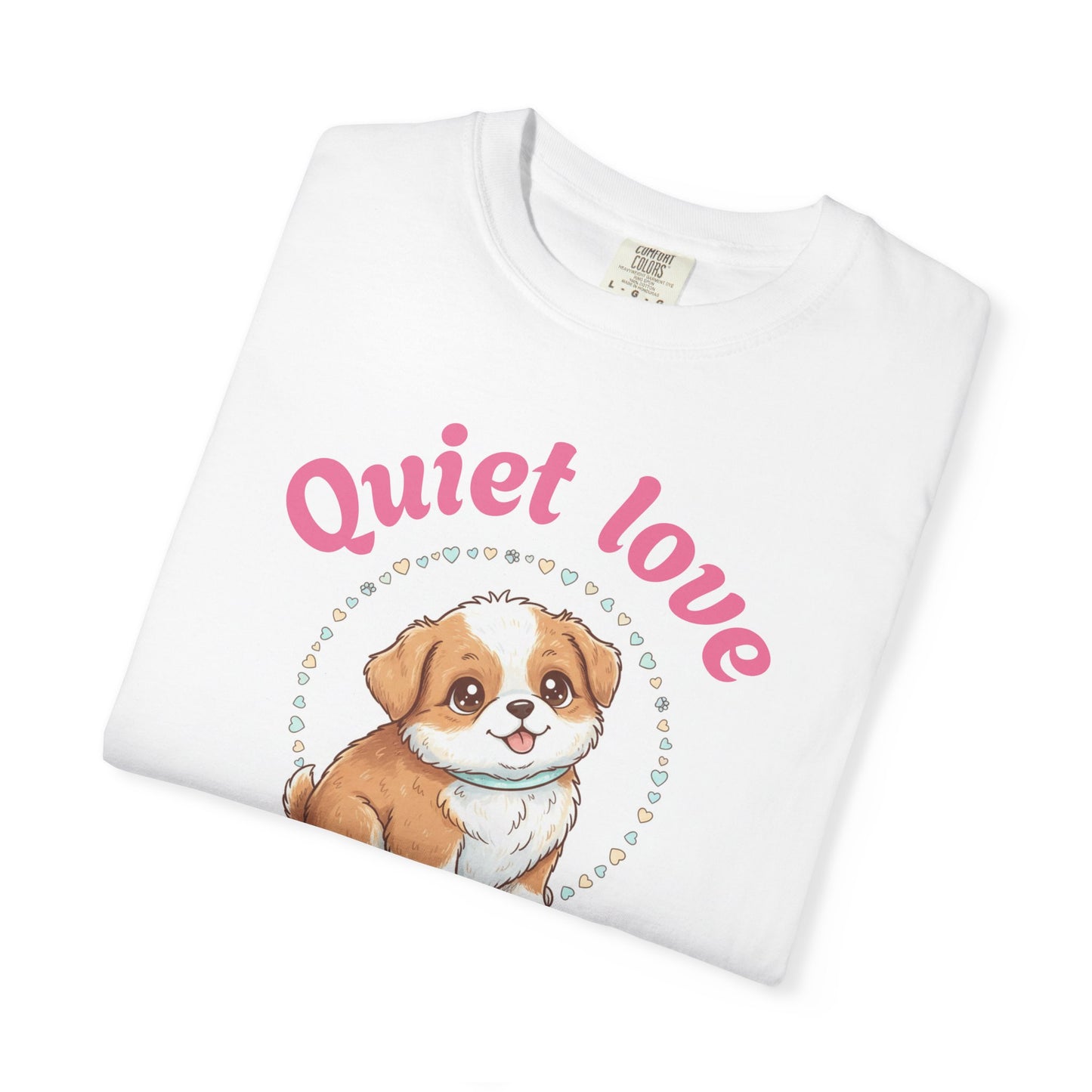 Puppy- Love Has Four Paws Cute Puppy Illustration T-shirt | Dog Lover Tee