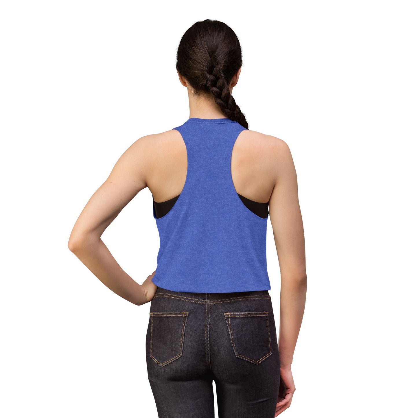 Chasing Sunshine Women's Crop Tank — Retro Sunset Palm Beach Top