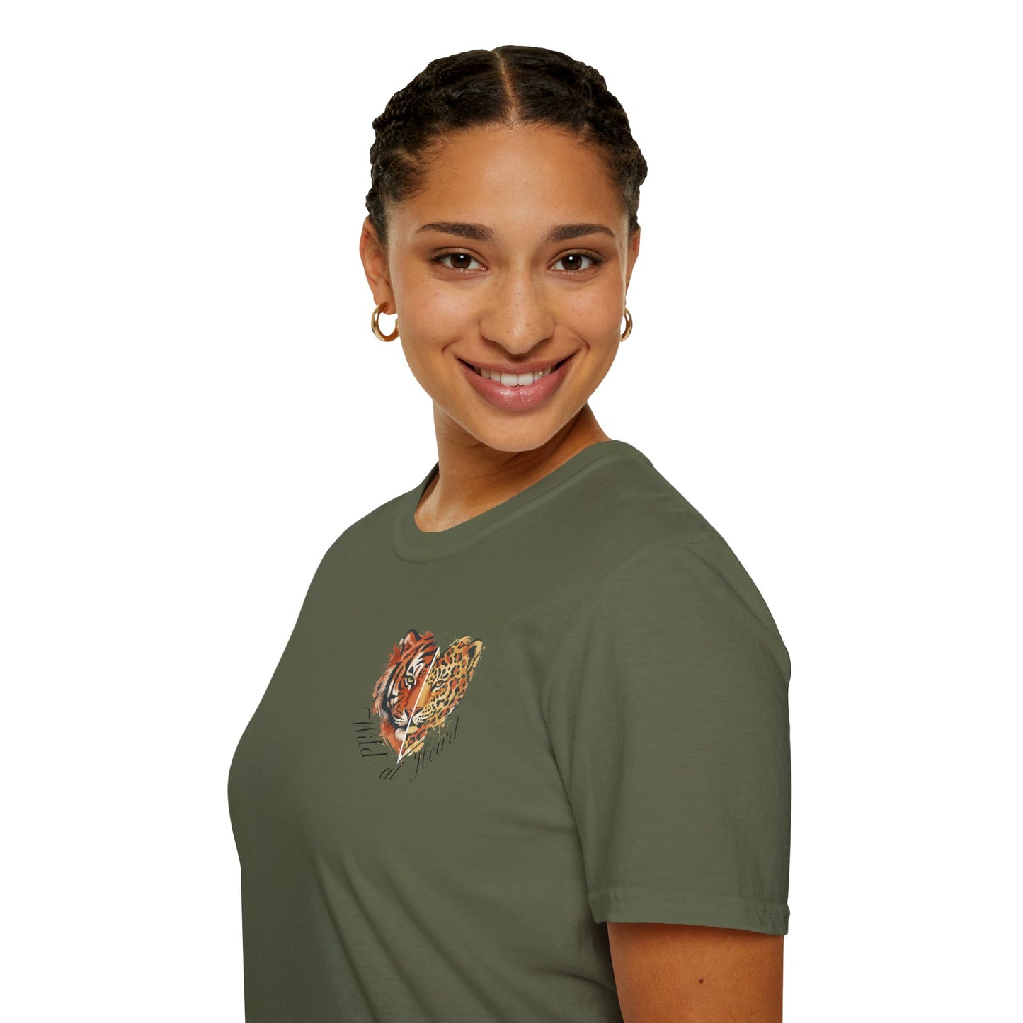 Wild at Heart T-Shirt — Watercolor Leopard Heart Graphic Tee