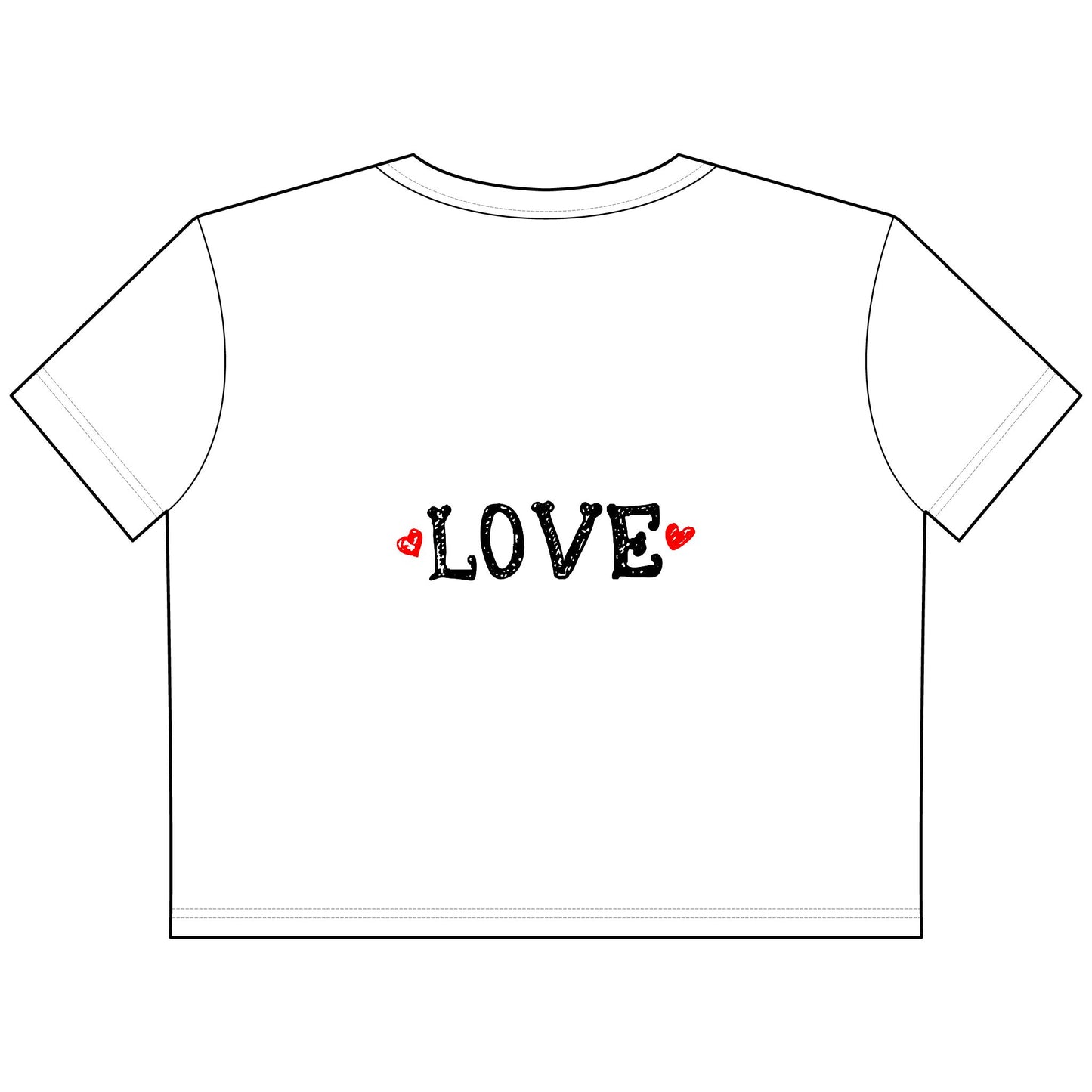 Love Cropped Tee — Women's Boxy Love Graphic