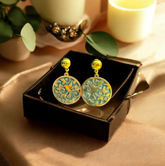 nature resin earrings