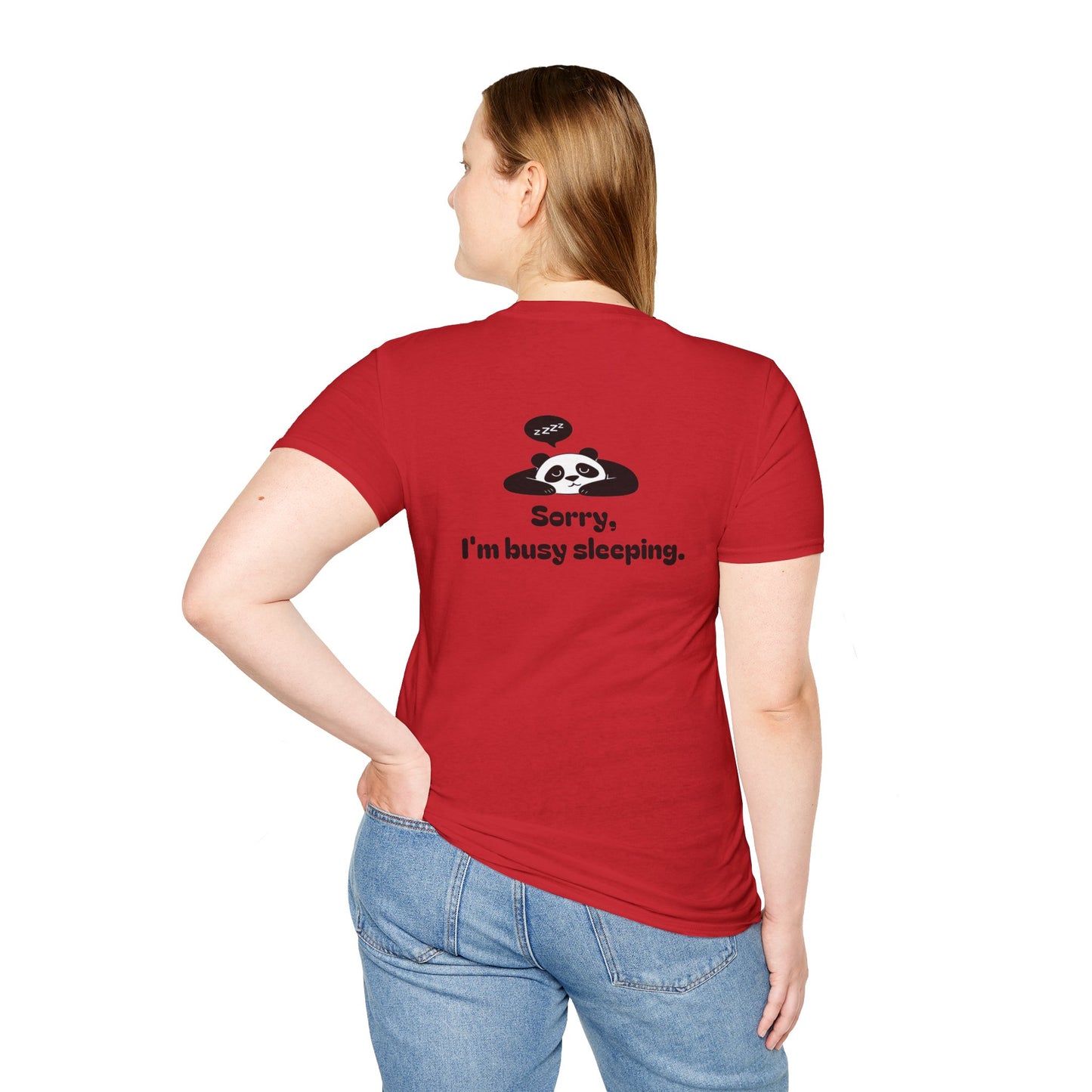 Panda Sleep Tee — “Why fall in love? when sleep loves you back?” Cute Nap-Lover T-Shirt