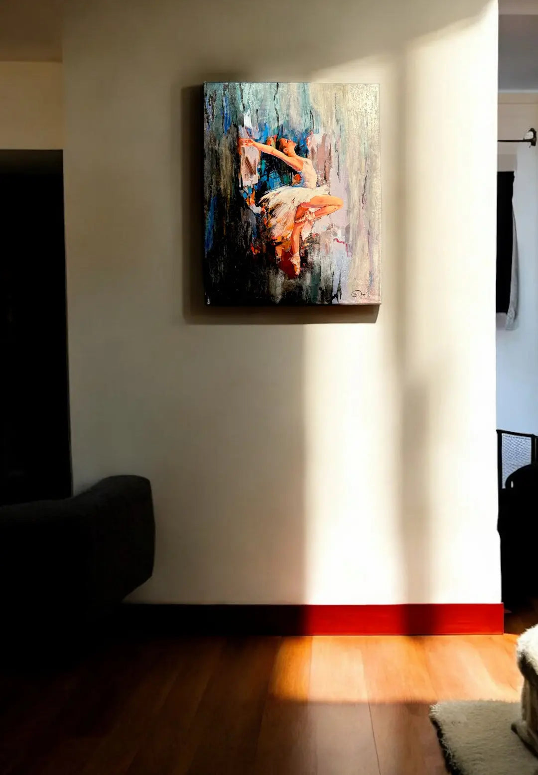 ballerina mixed media painting