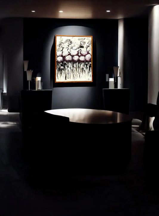 original abstract flower painting