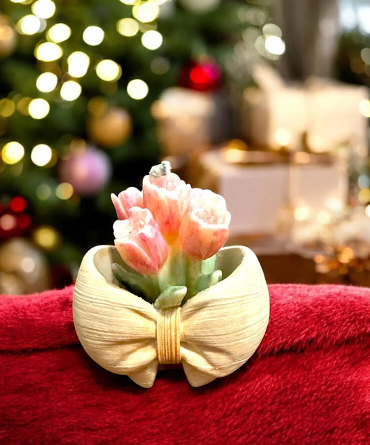 Beewax tulip bouquet candle MehrArt collections