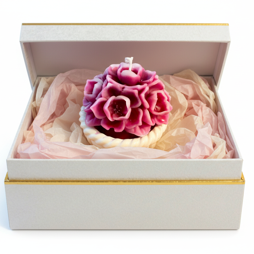 Beeswax hydrangeas Candle gift for her