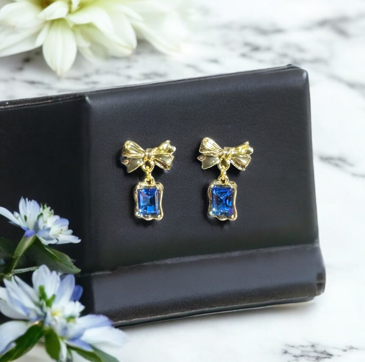 Bow Tie Dangle Earrings: Hypoallergenic Jewelry