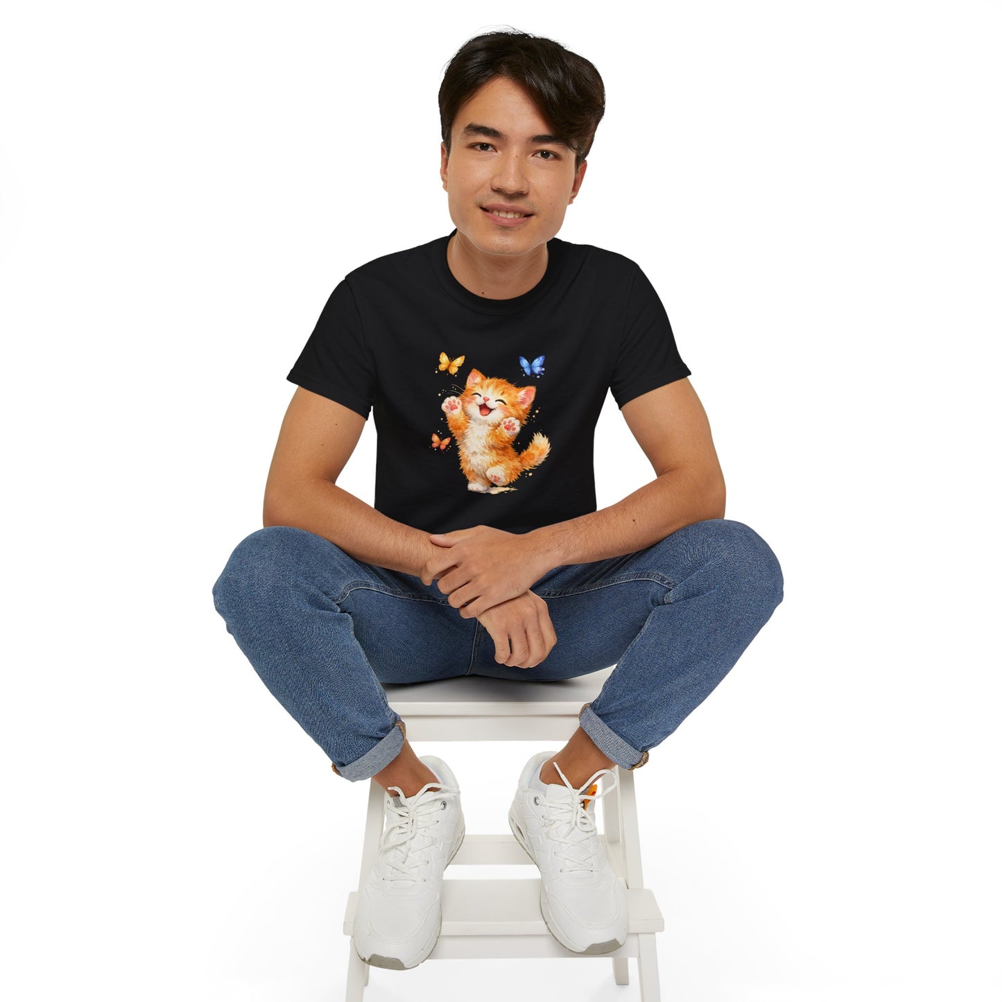 Playful Kitty T-Shirt — Cute Cat Graphic Tee