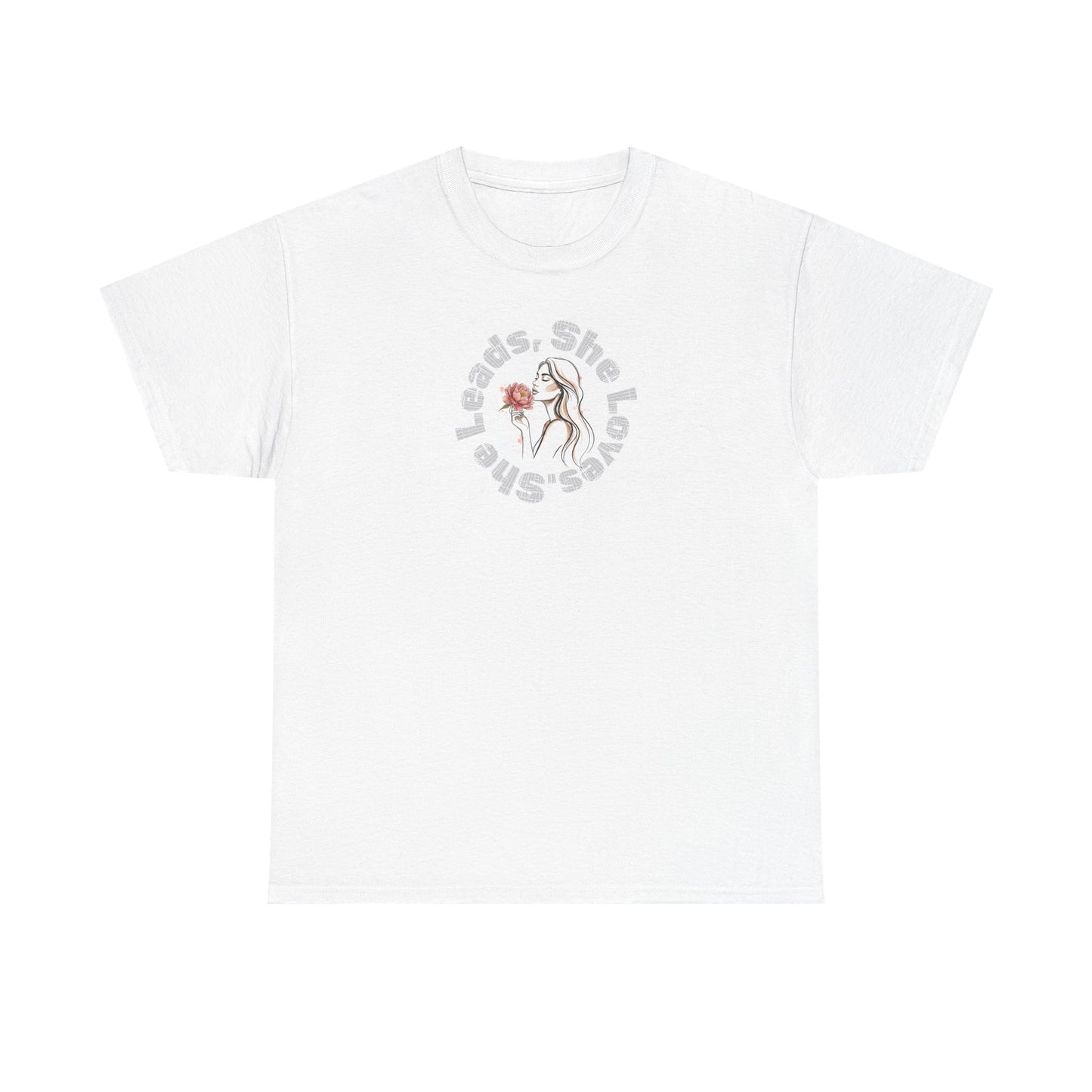 She leads, She loves — Cute Rose Graphic Women's Tee