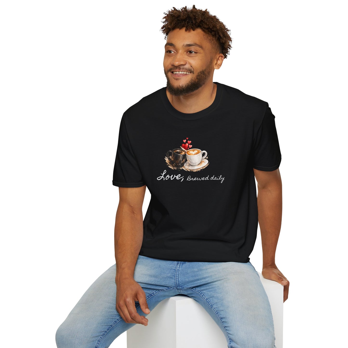 Love Brewed Daily" T-Shirt — Coffee Lover Tee