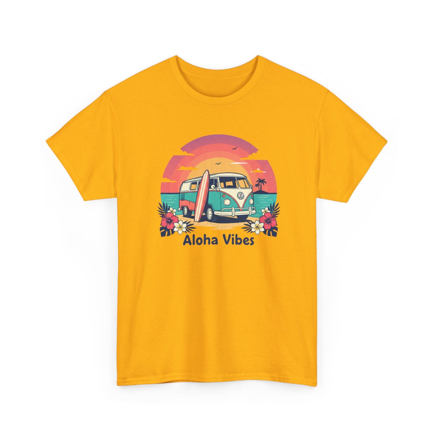 Aloha Vibes Tee — Retro Surf Van Graphic T-Shirt