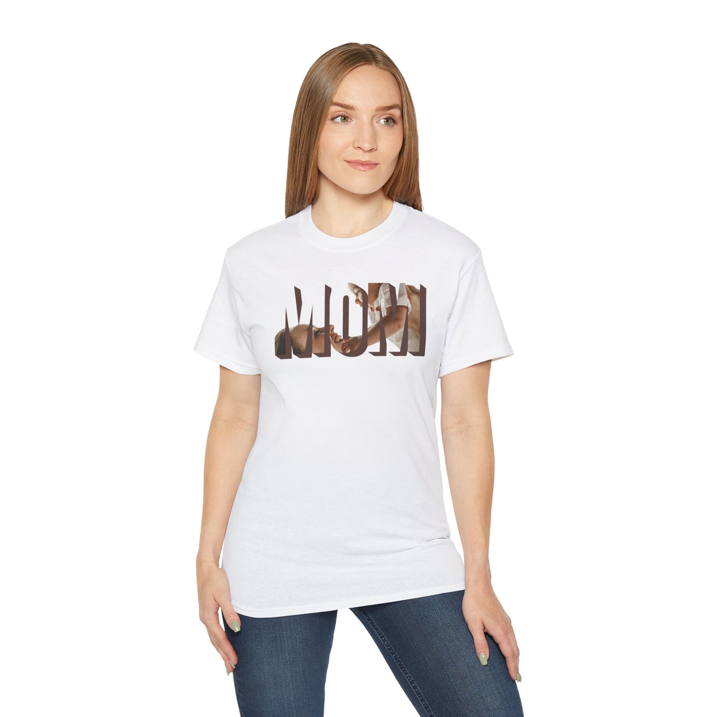 MOM Cotton Tee — Bold Mom Graphic Shirt
