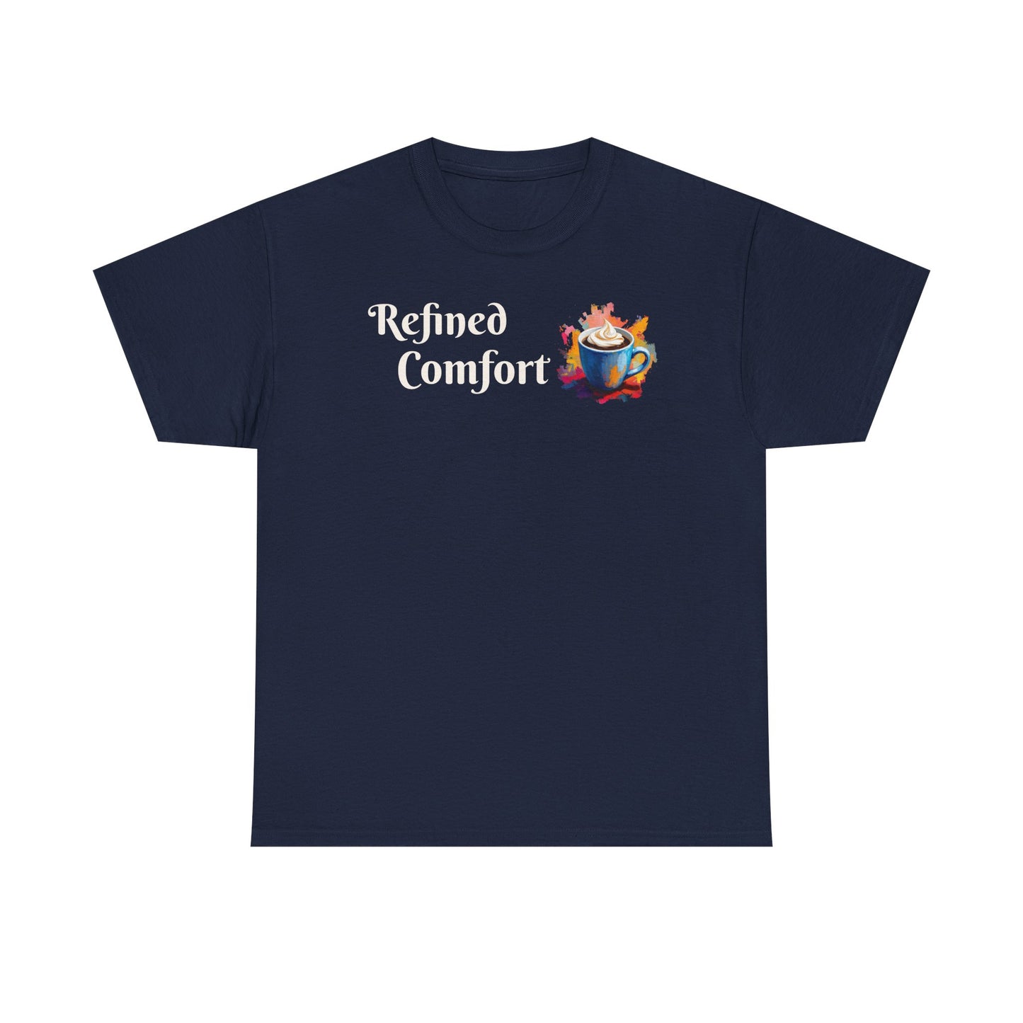 Refined Comfort Tee — Cozy Tea Cup Graphic Shirt