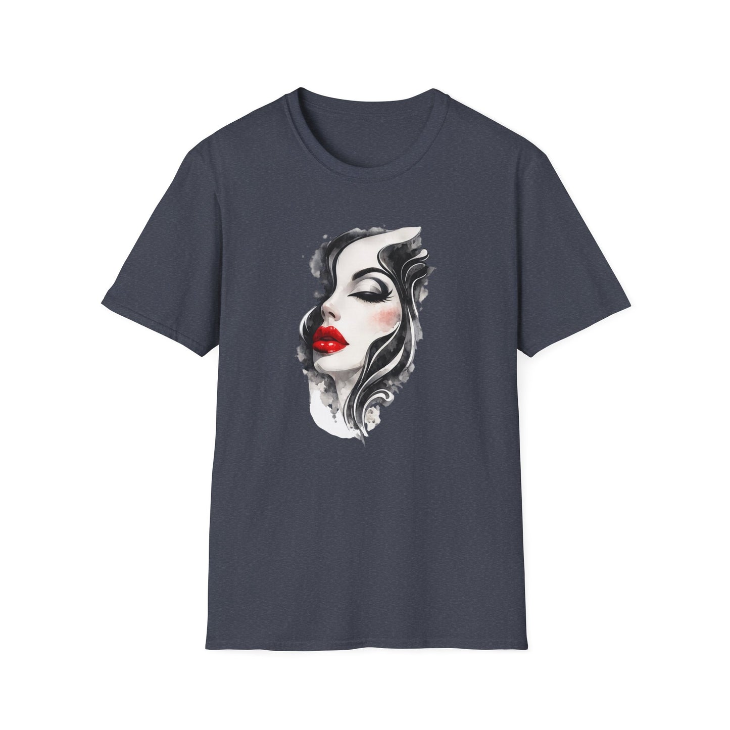Fashion T-Shirt — Female Close-Up Portrait Graphic Tee