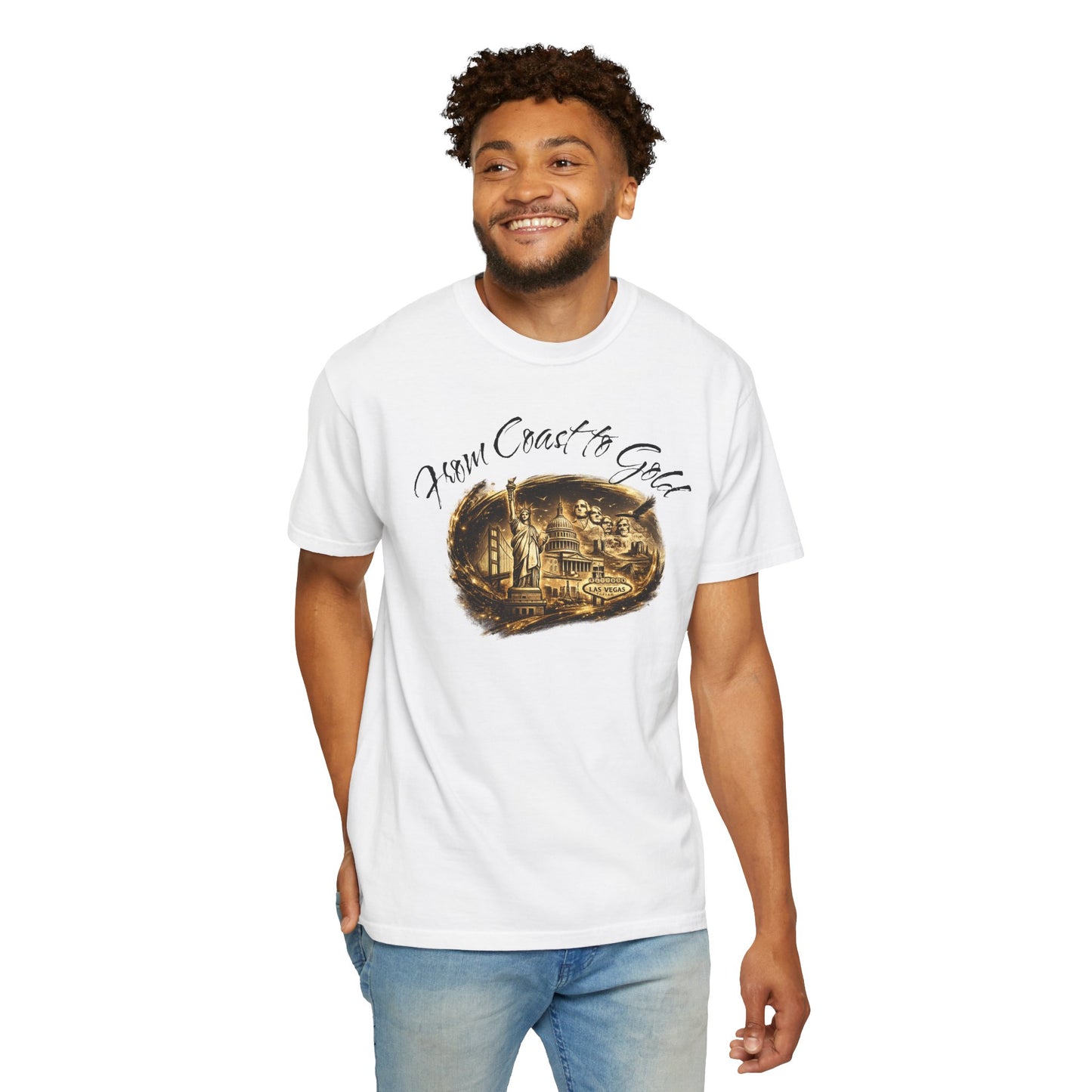 T-Shirt — 'From Coast to Cackle' Vintage Beach Scene Graphic Tee