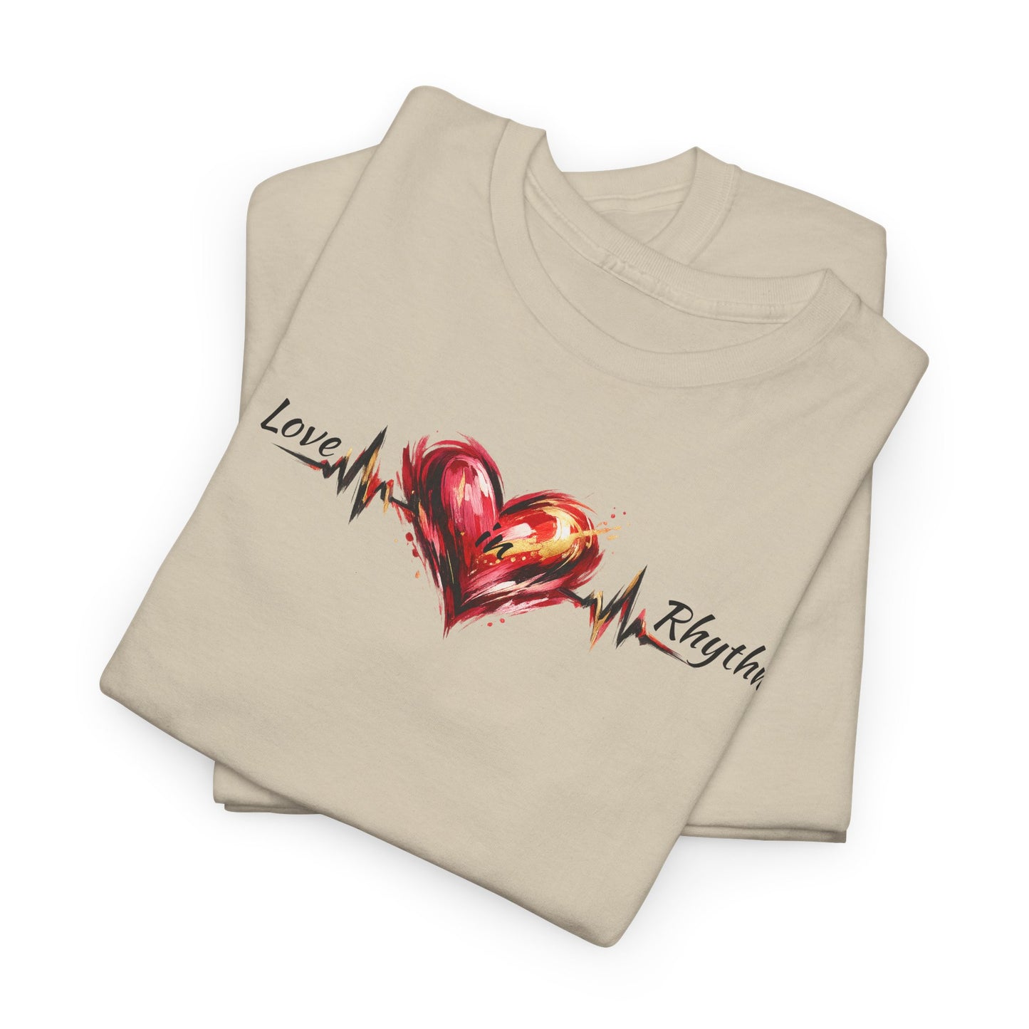 Love in Rhythm T-Shirt — Romantic Typography Tee