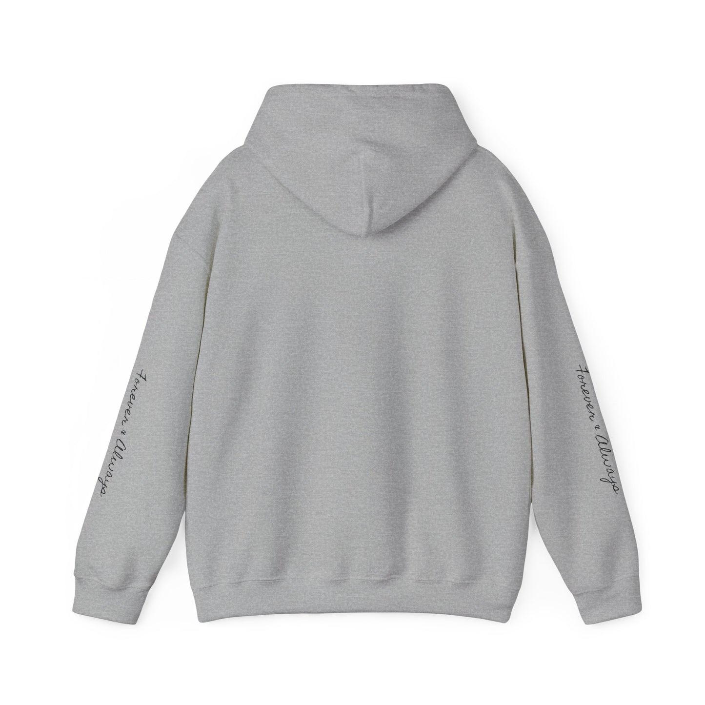 Hoodie - 'Love Forever & Always' Heart Script Pullover