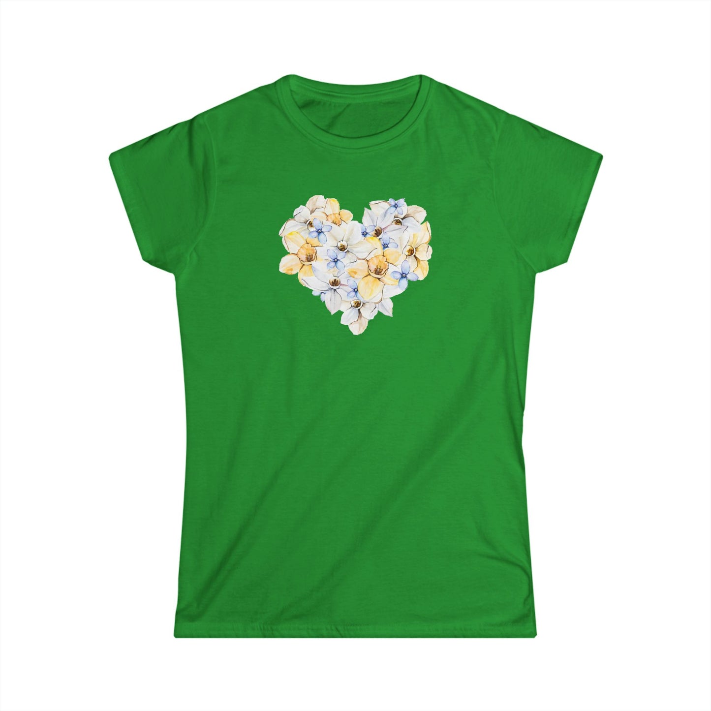 Floral Heart Women's Tee — Romantic Flower Heart Graphic Shirt