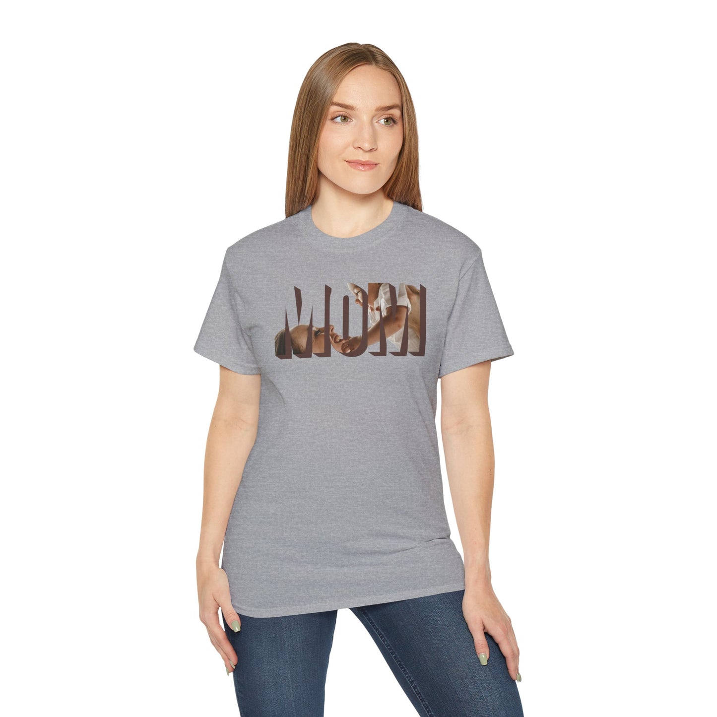 MOM Cotton Tee — Bold Mom Graphic Shirt