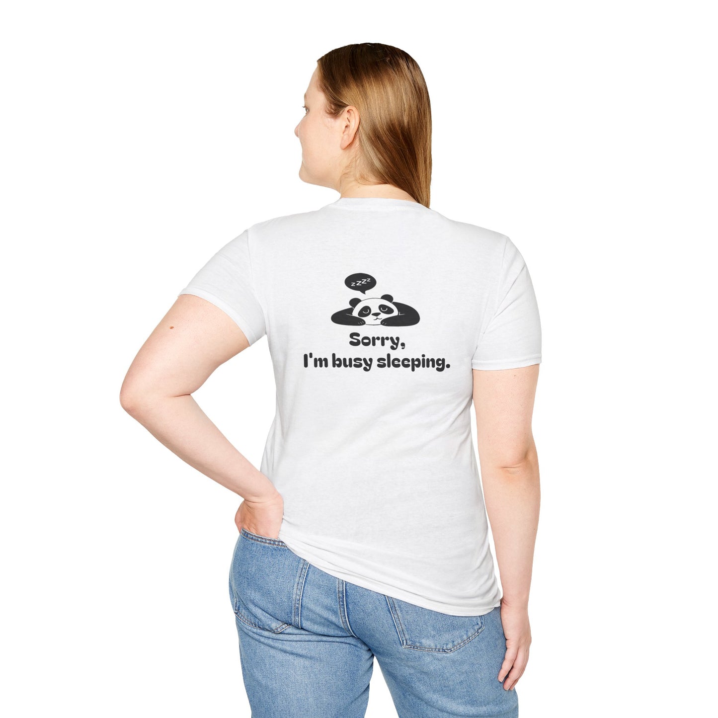 Panda Sleep Tee — “Why fall in love? when sleep loves you back?” Cute Nap-Lover T-Shirt