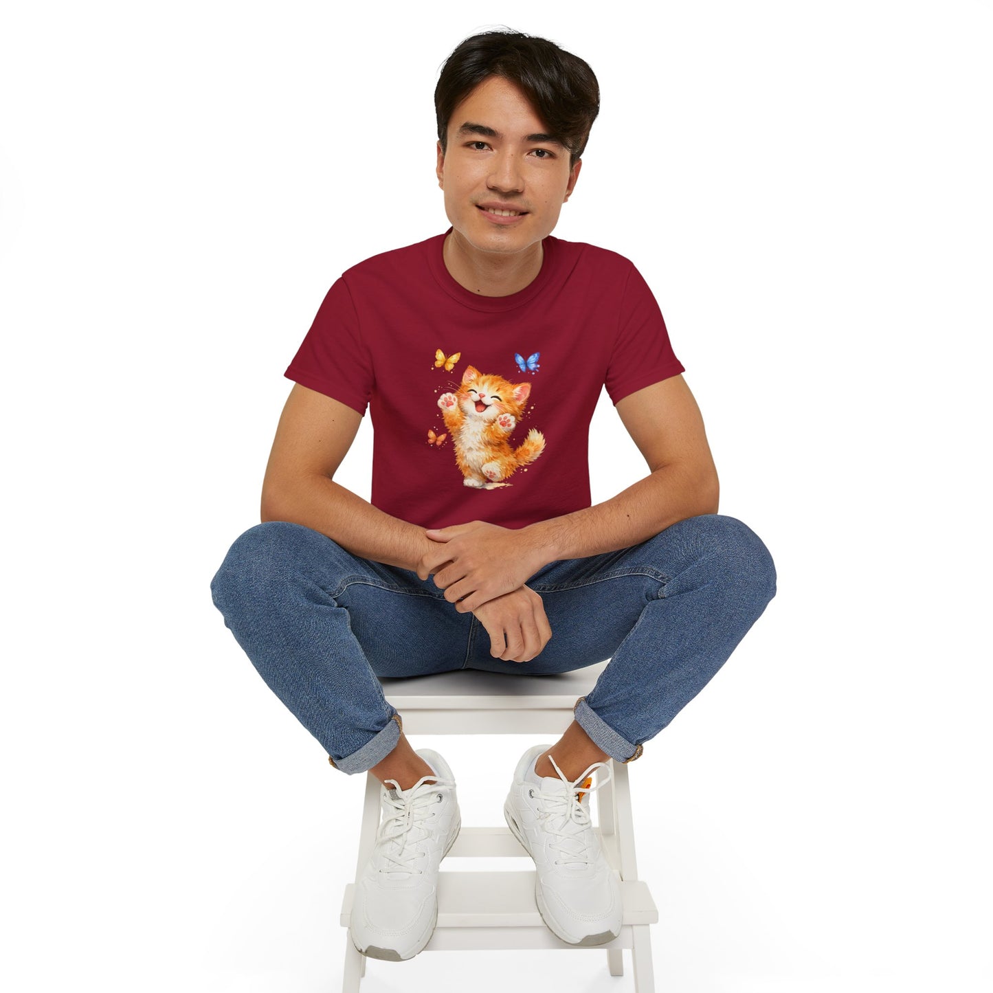 Playful Kitty T-Shirt — Cute Cat Graphic Tee