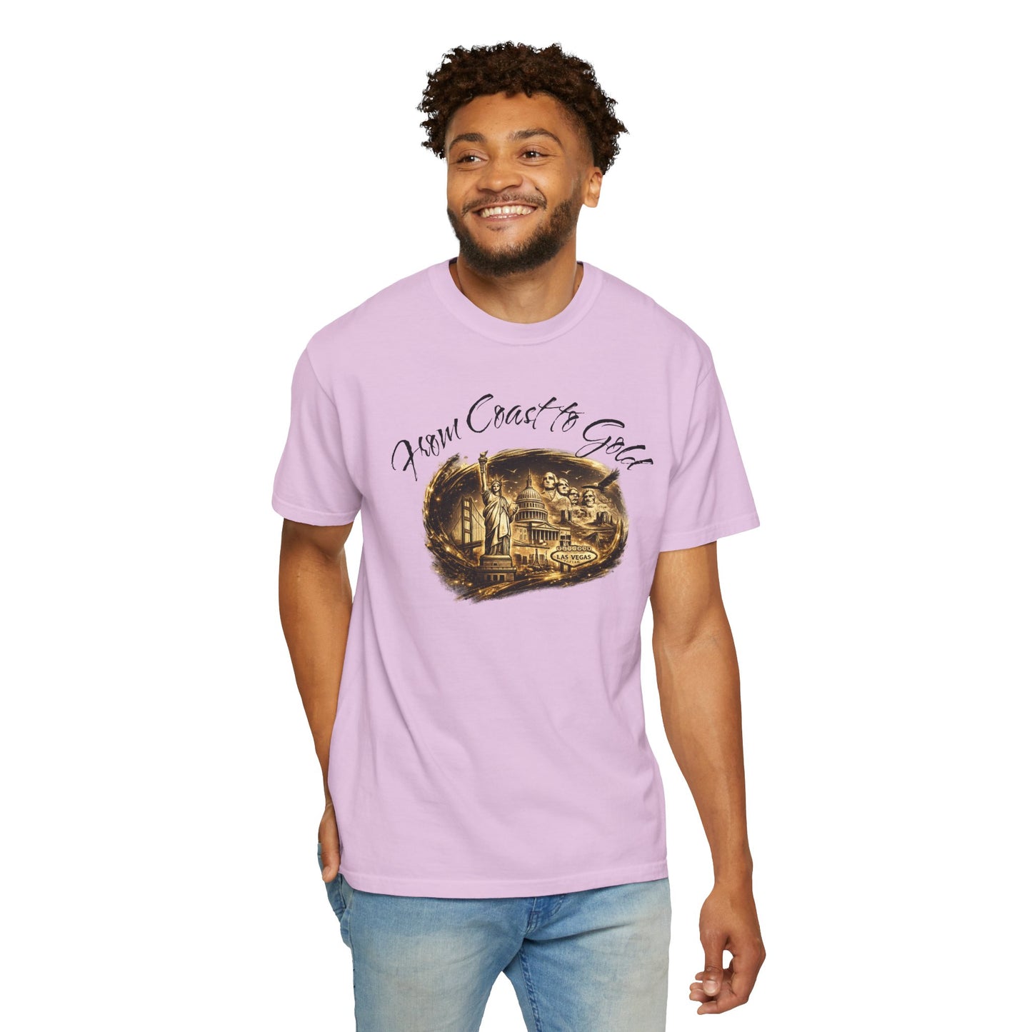 T-Shirt — 'From Coast to Cackle' Vintage Beach Scene Graphic Tee