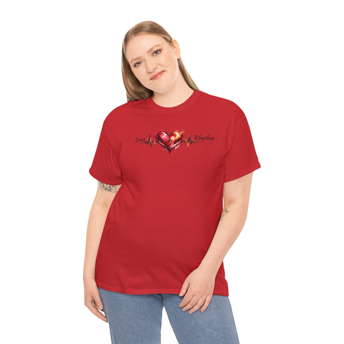Love in Rhythm T-Shirt — Romantic Typography Tee