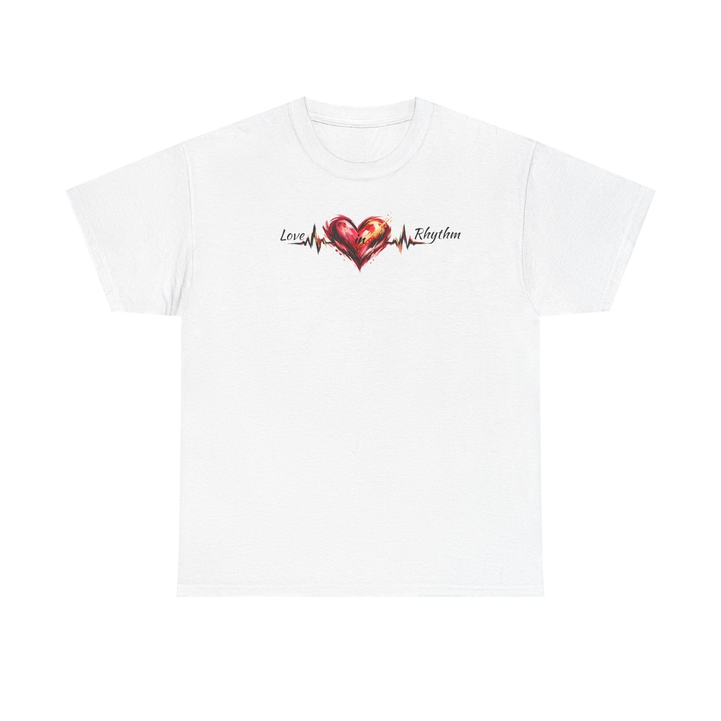 Love in Rhythm T-Shirt — Romantic Typography Tee