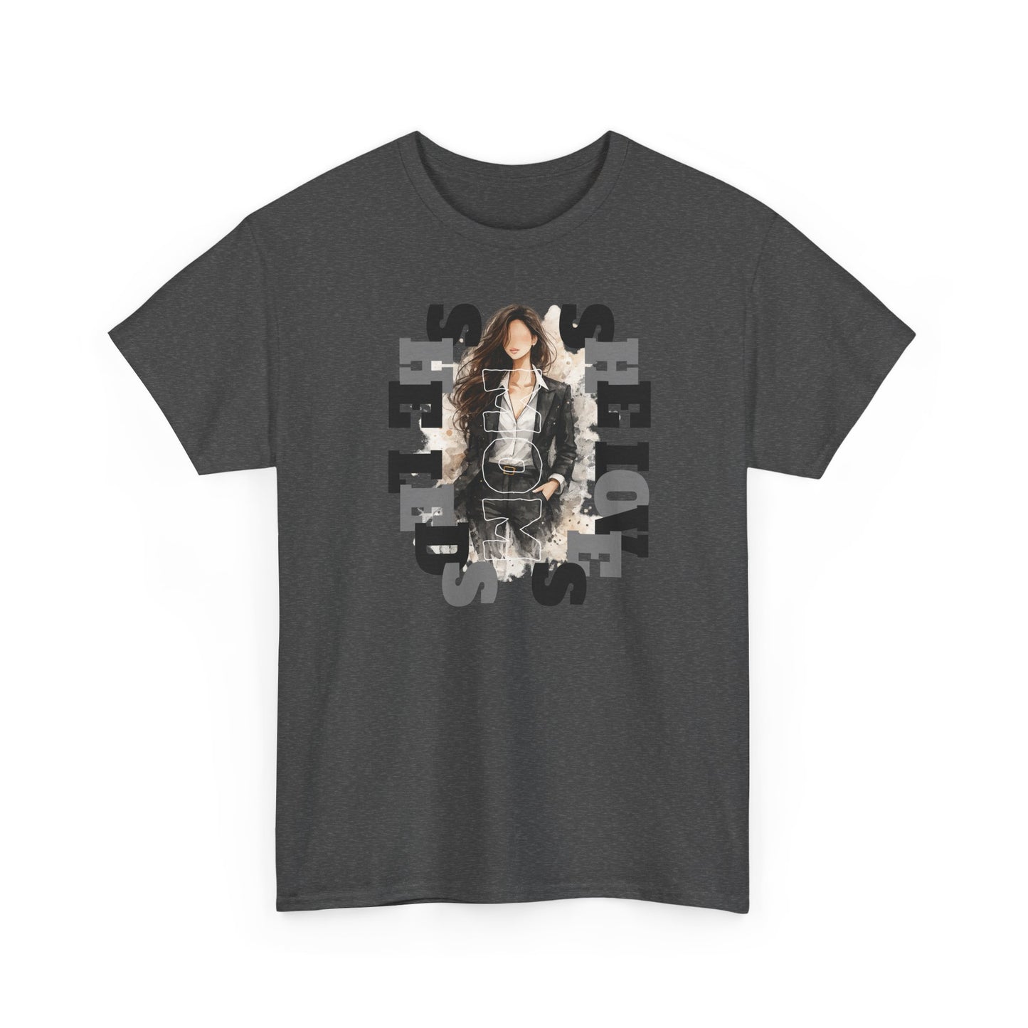 She Leads She Loves Graphic Tee — Feminine Empowerment T-Shirt