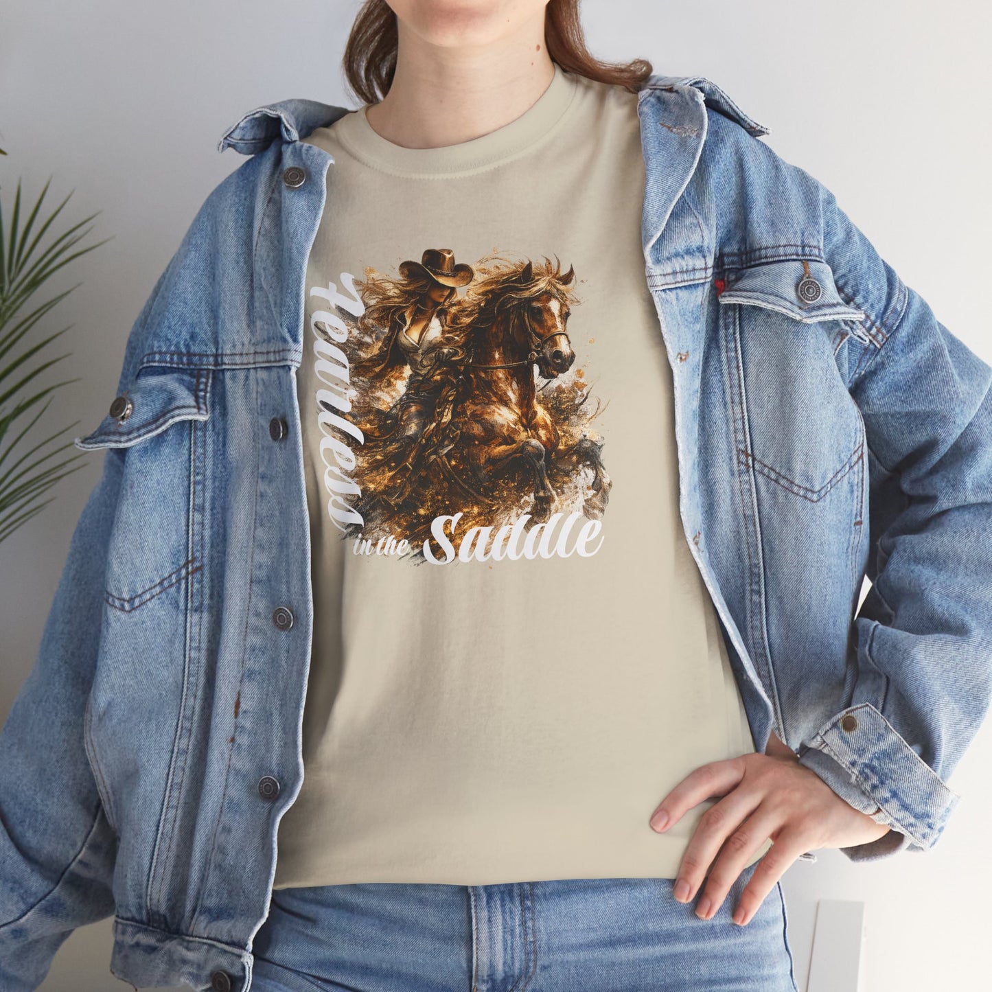 T-Shirt — 'Freedom in the Saddle' Horse Rider Graphic Tee
