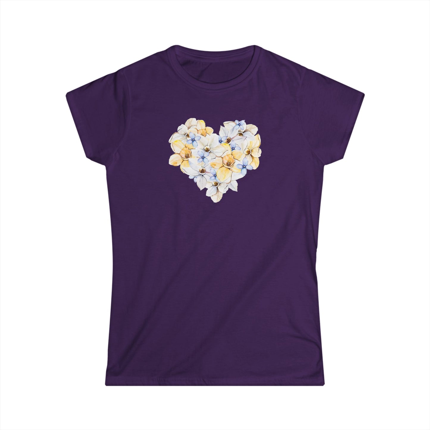 Floral Heart Women's Tee — Romantic Flower Heart Graphic Shirt