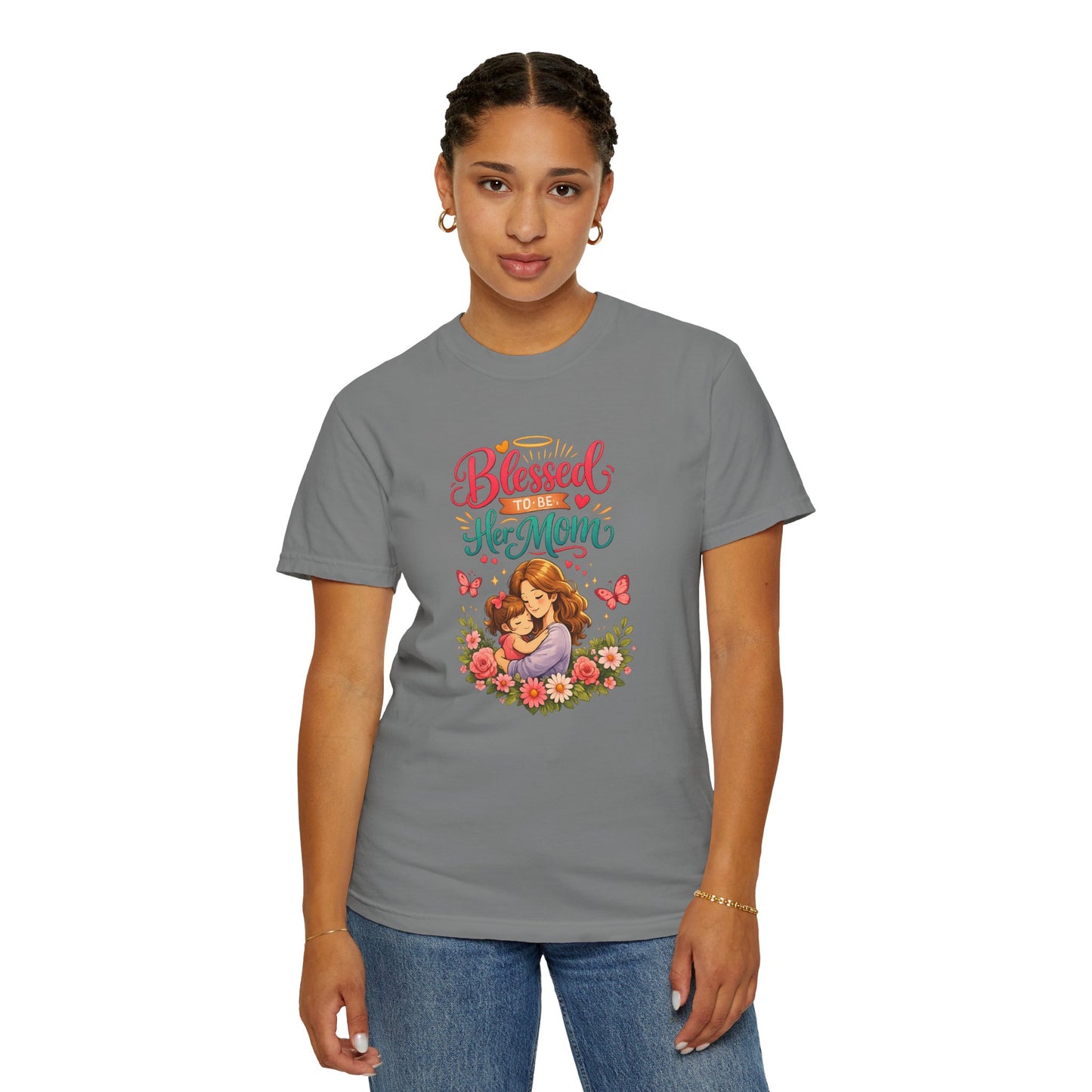 Blessed to Be Her Mom T-Shirt — Mother Daughter Floral Mother's Day Tee