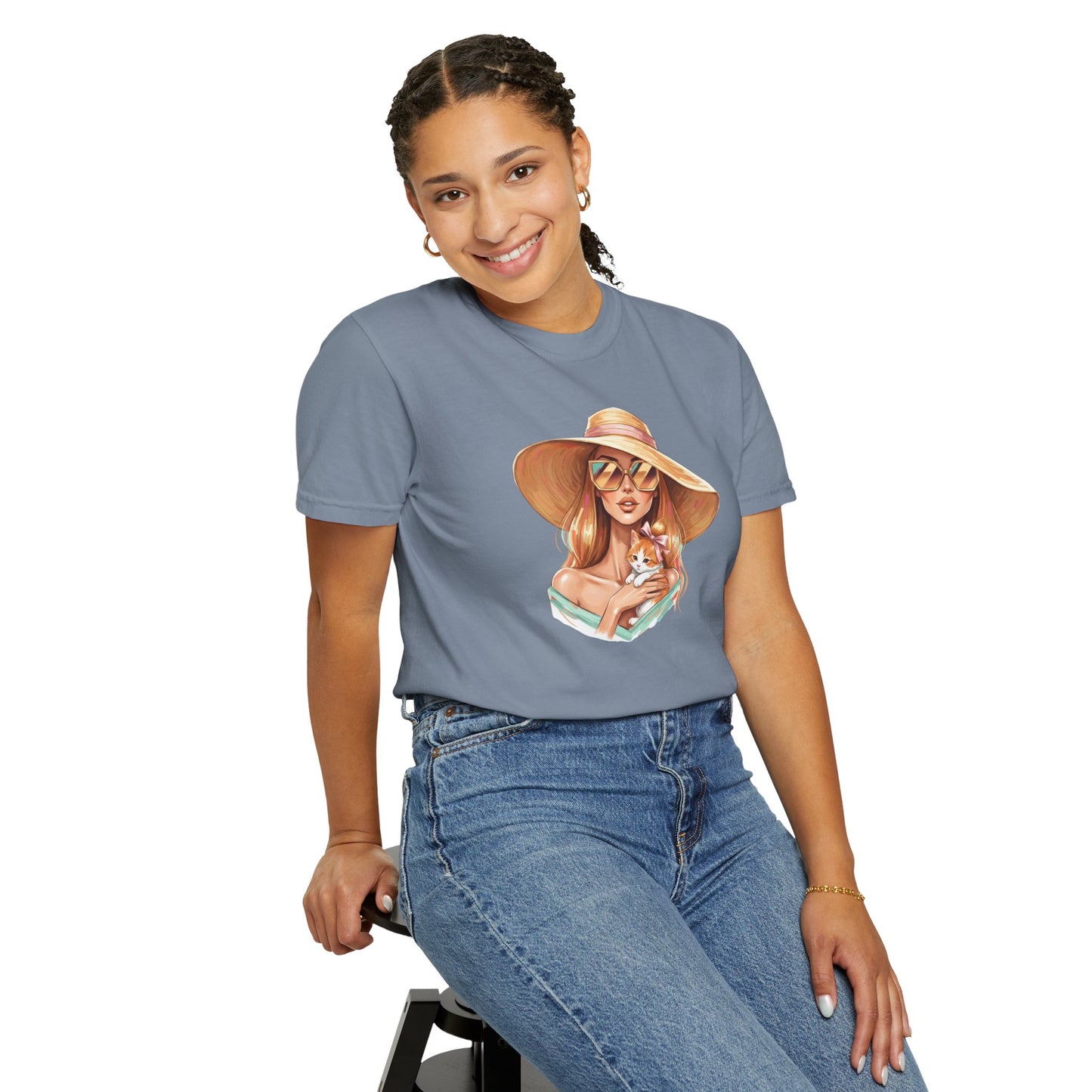 Fashion Icon Hugging Cat T-Shirt