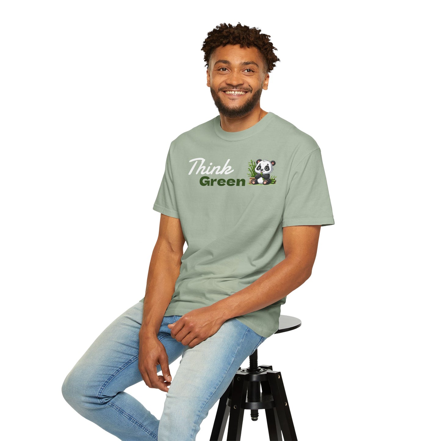 Think Green T-Shirt — Eco Message Garment-Dyed Tee