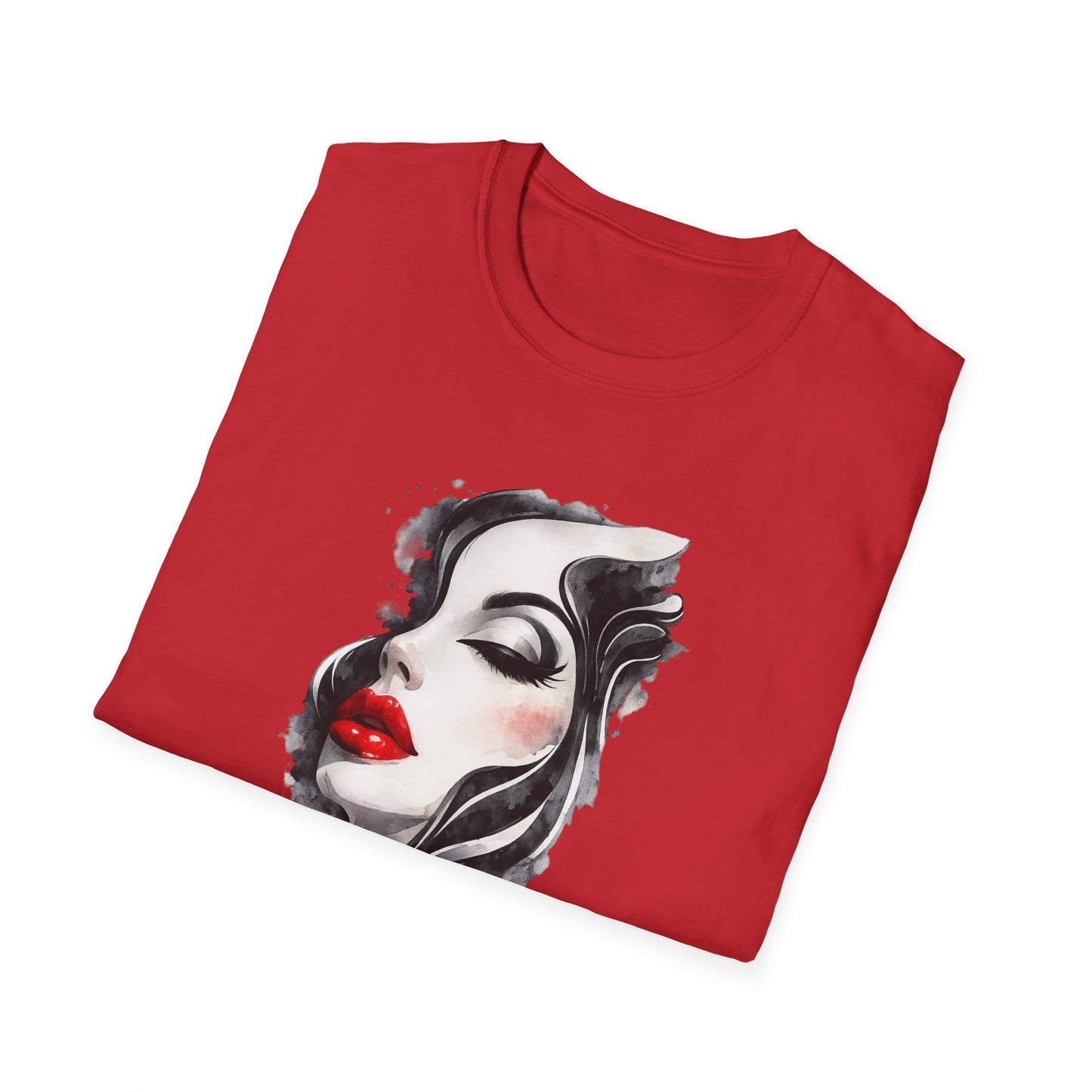 Fashion T-Shirt — Female Close-Up Portrait Graphic Tee