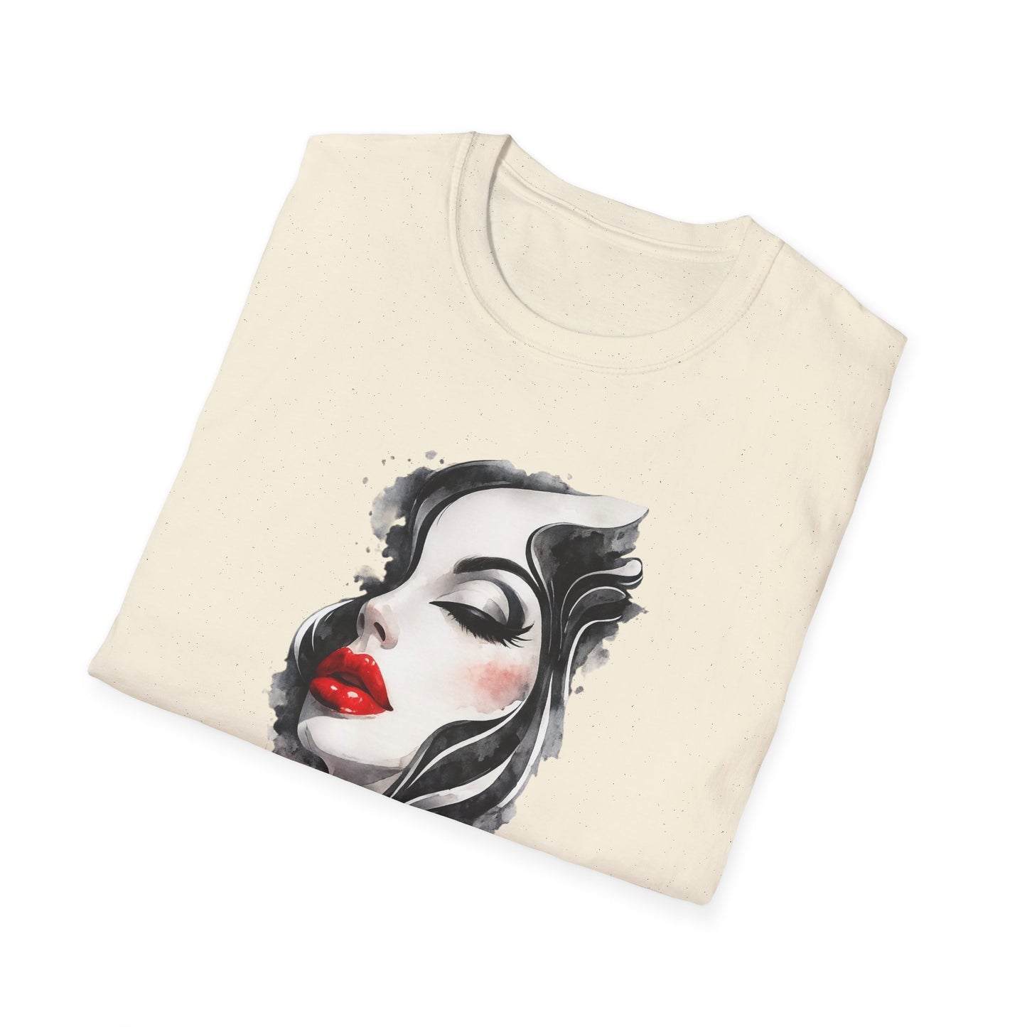 Fashion T-Shirt — Female Close-Up Portrait Graphic Tee