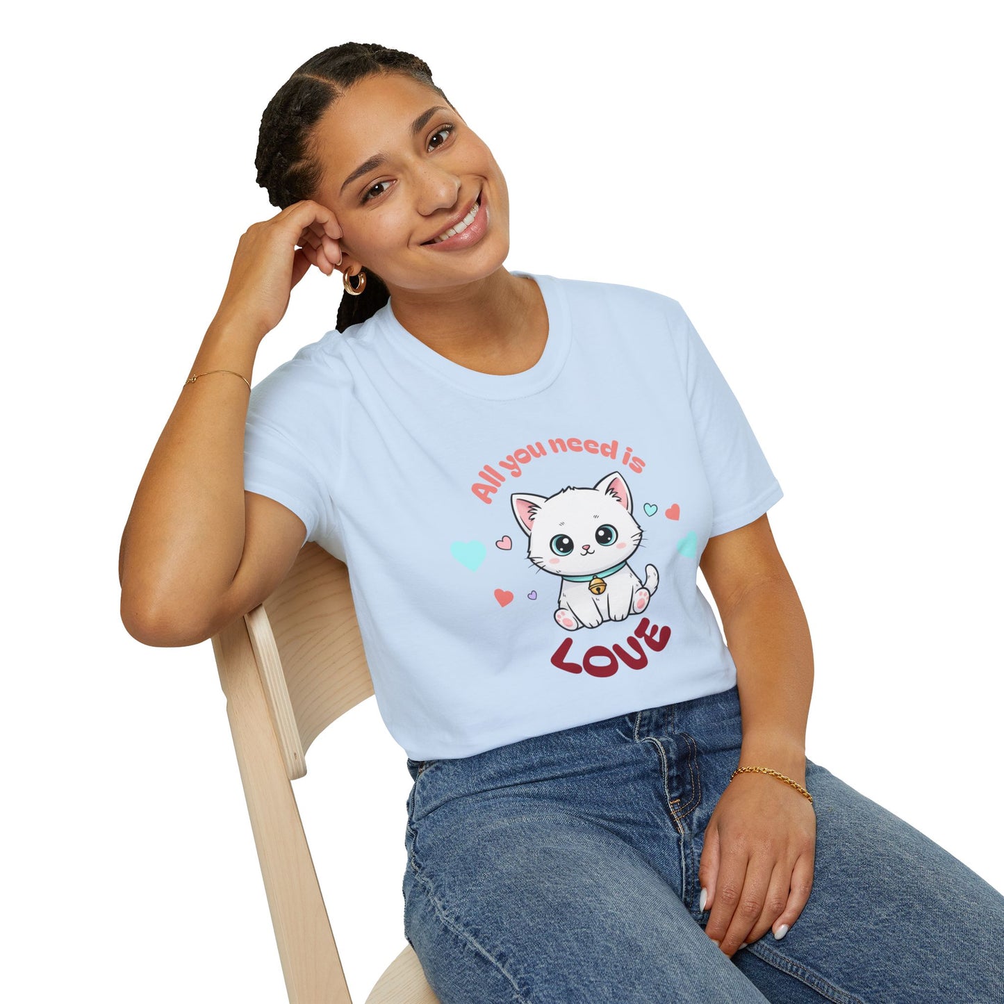 Cat 'All You Need Is Love' T-Shirt