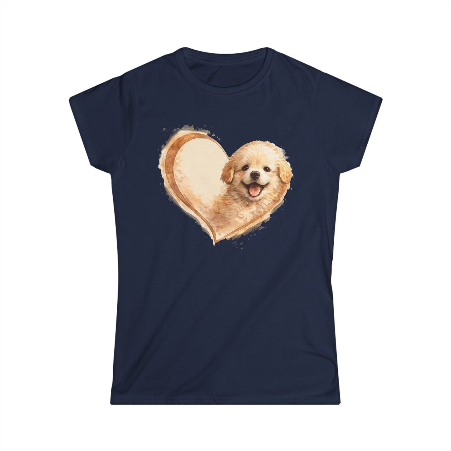 Cute Doggy in Heart Women's Tee — Adorable Dog Lover Graphic Shirt