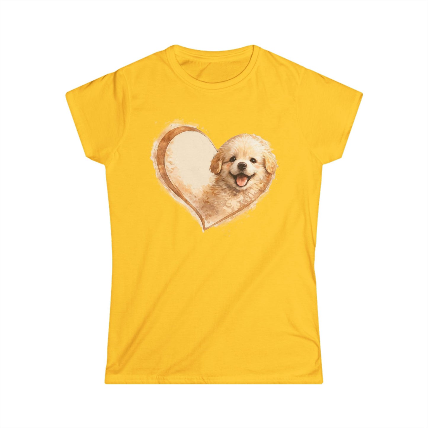 Cute Doggy in Heart Women's Tee — Adorable Dog Lover Graphic Shirt