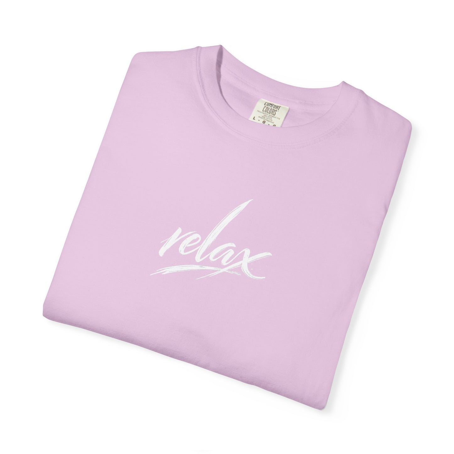 Relax Classic Garment-Dyed T-Shirt — Minimal White Crew Tee
