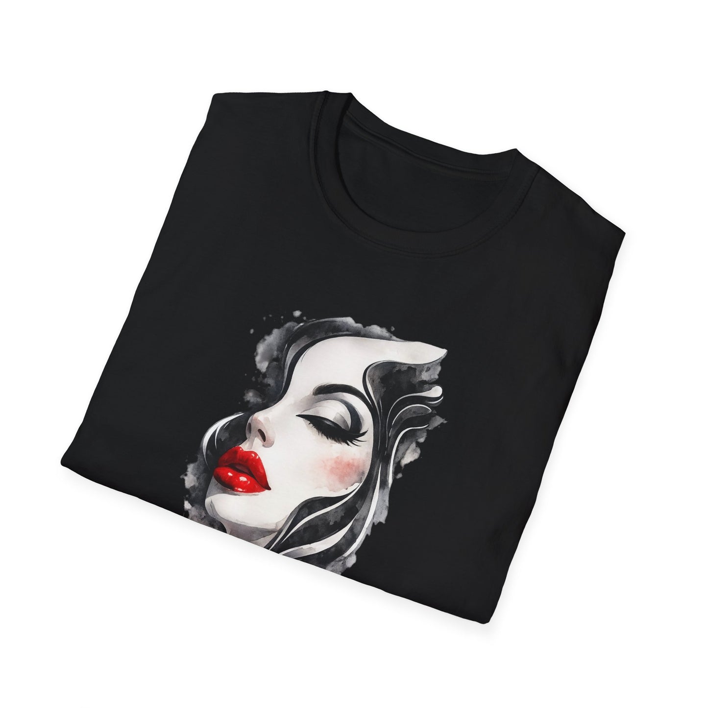 Fashion T-Shirt — Female Close-Up Portrait Graphic Tee