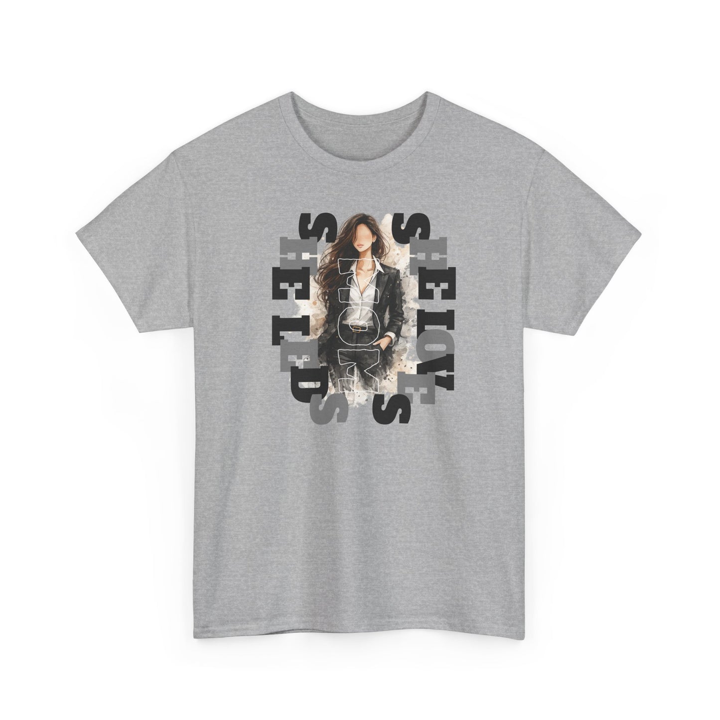 She Leads She Loves Graphic Tee — Feminine Empowerment T-Shirt