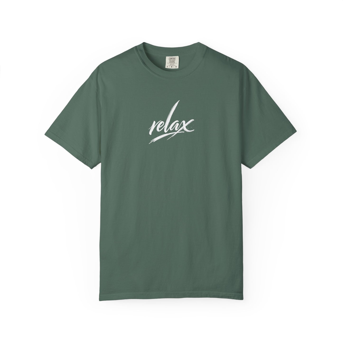 Relax Classic Garment-Dyed T-Shirt — Minimal White Crew Tee