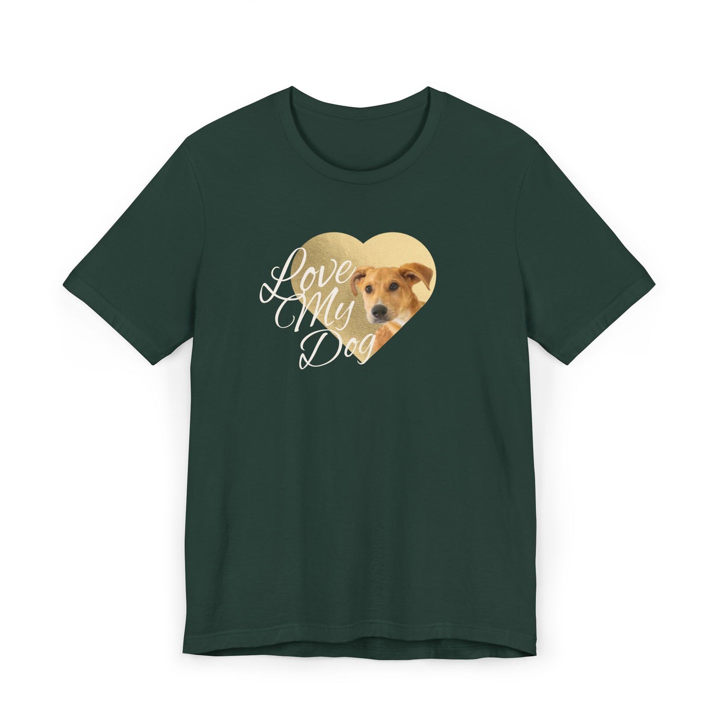Dog Lover Heart T-Shirt — "Love My Dog" Cute Pet Photo Tee