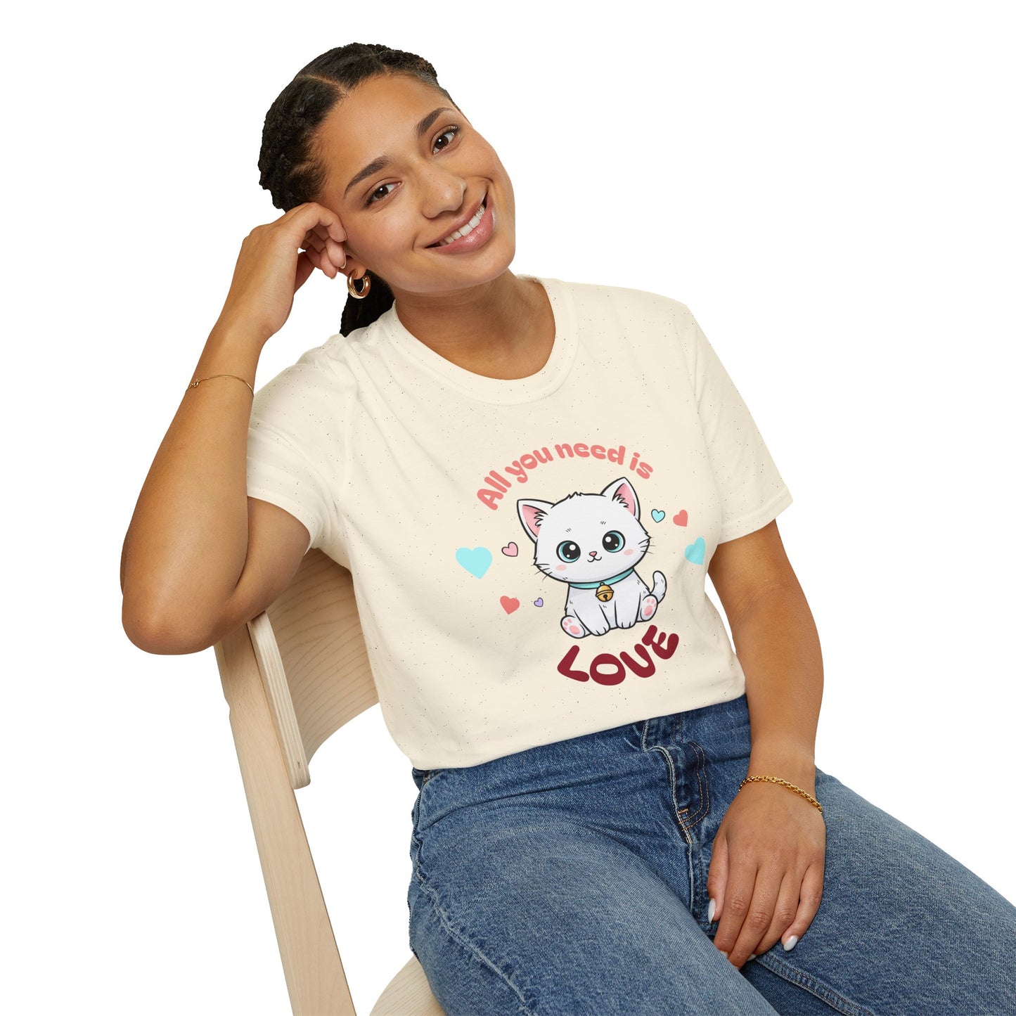 Cat 'All You Need Is Love' T-Shirt