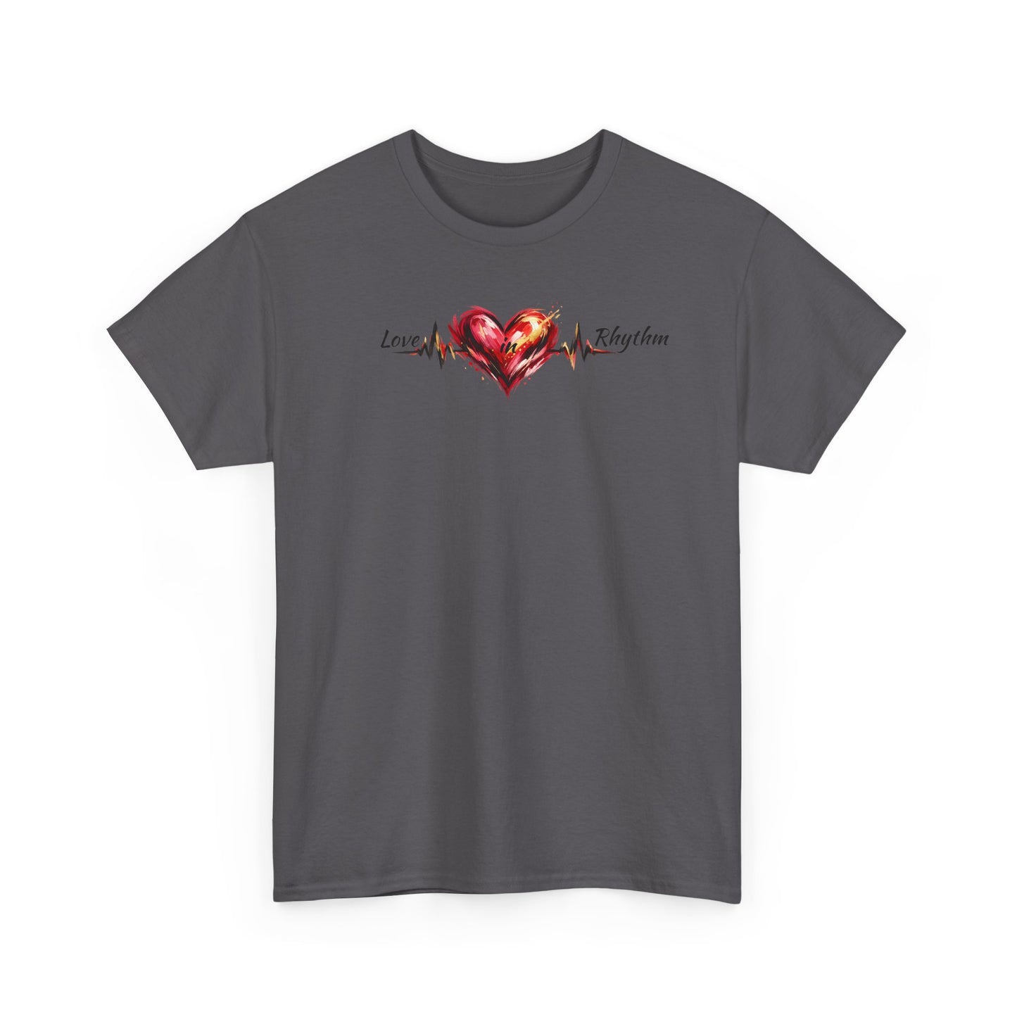Love in Rhythm T-Shirt — Romantic Typography Tee