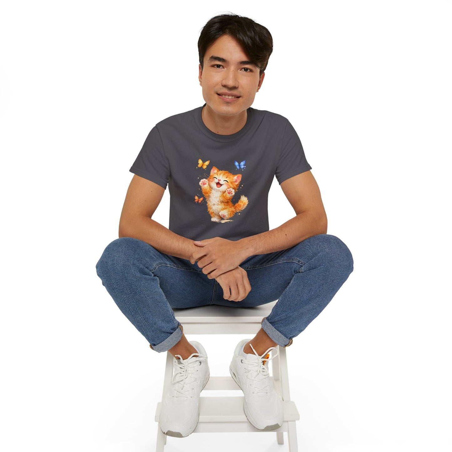 Playful Kitty T-Shirt — Cute Cat Graphic Tee