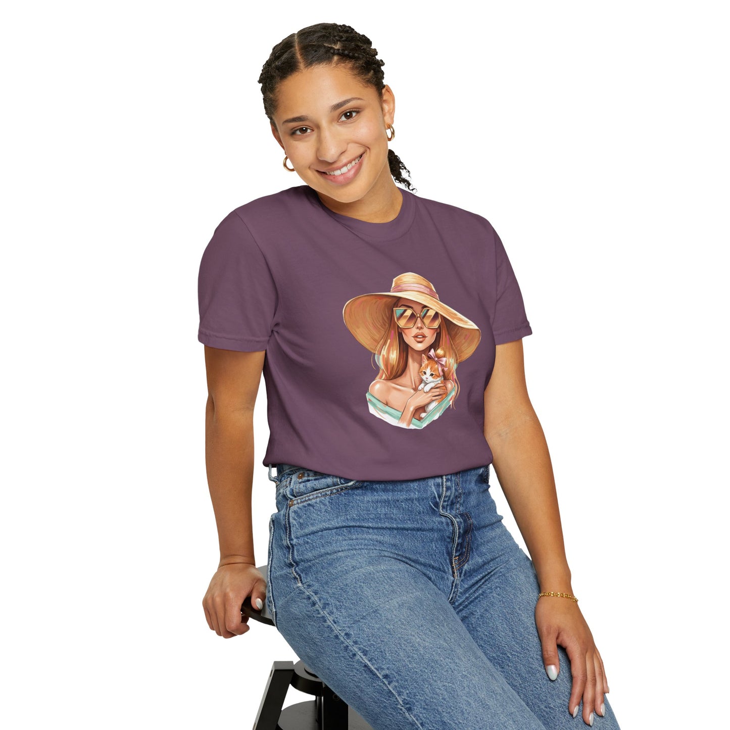 Fashion Icon Hugging Cat T-Shirt