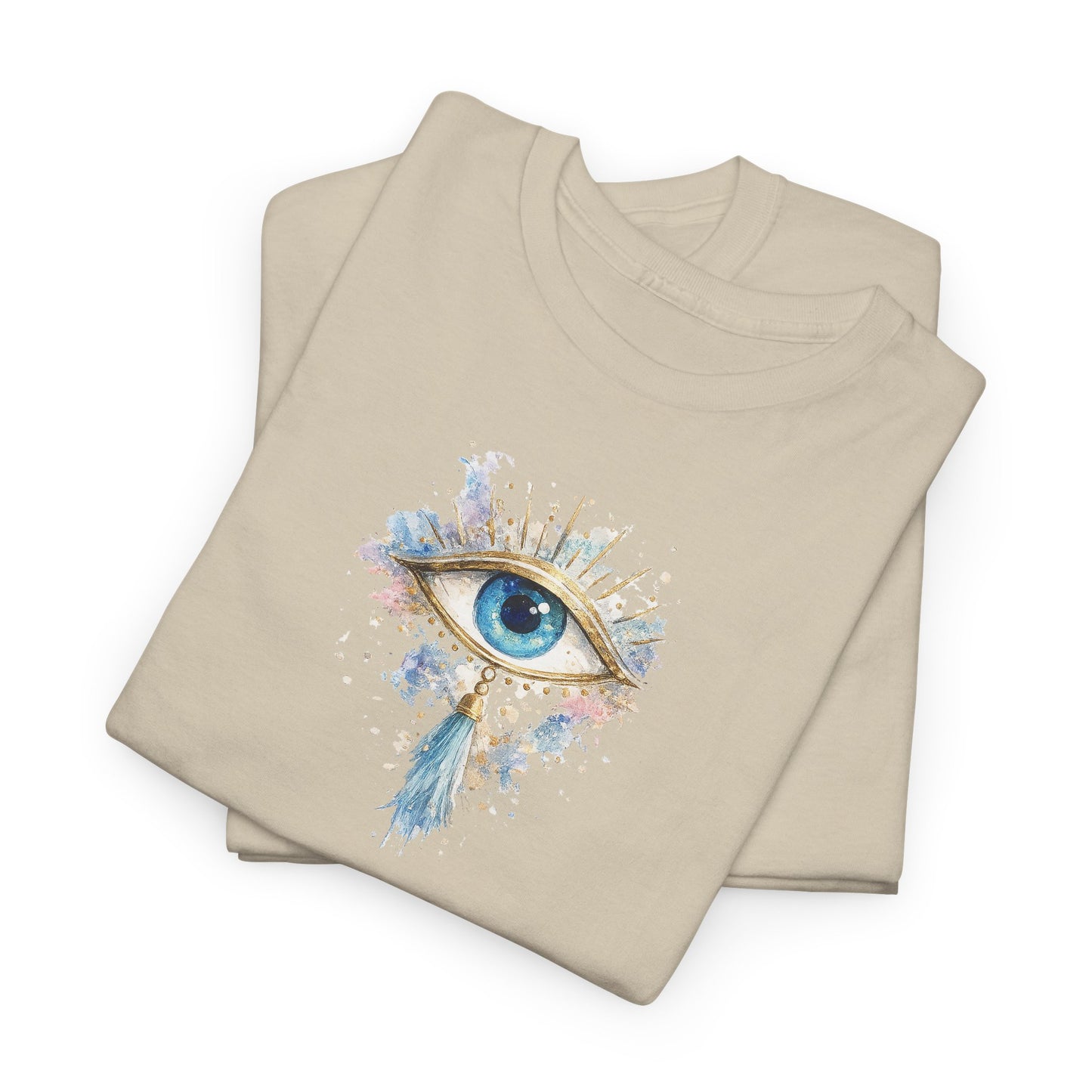 Mystic Watercolor Eye T-Shirt — Small Chest Art, Spiritual Boho Tee