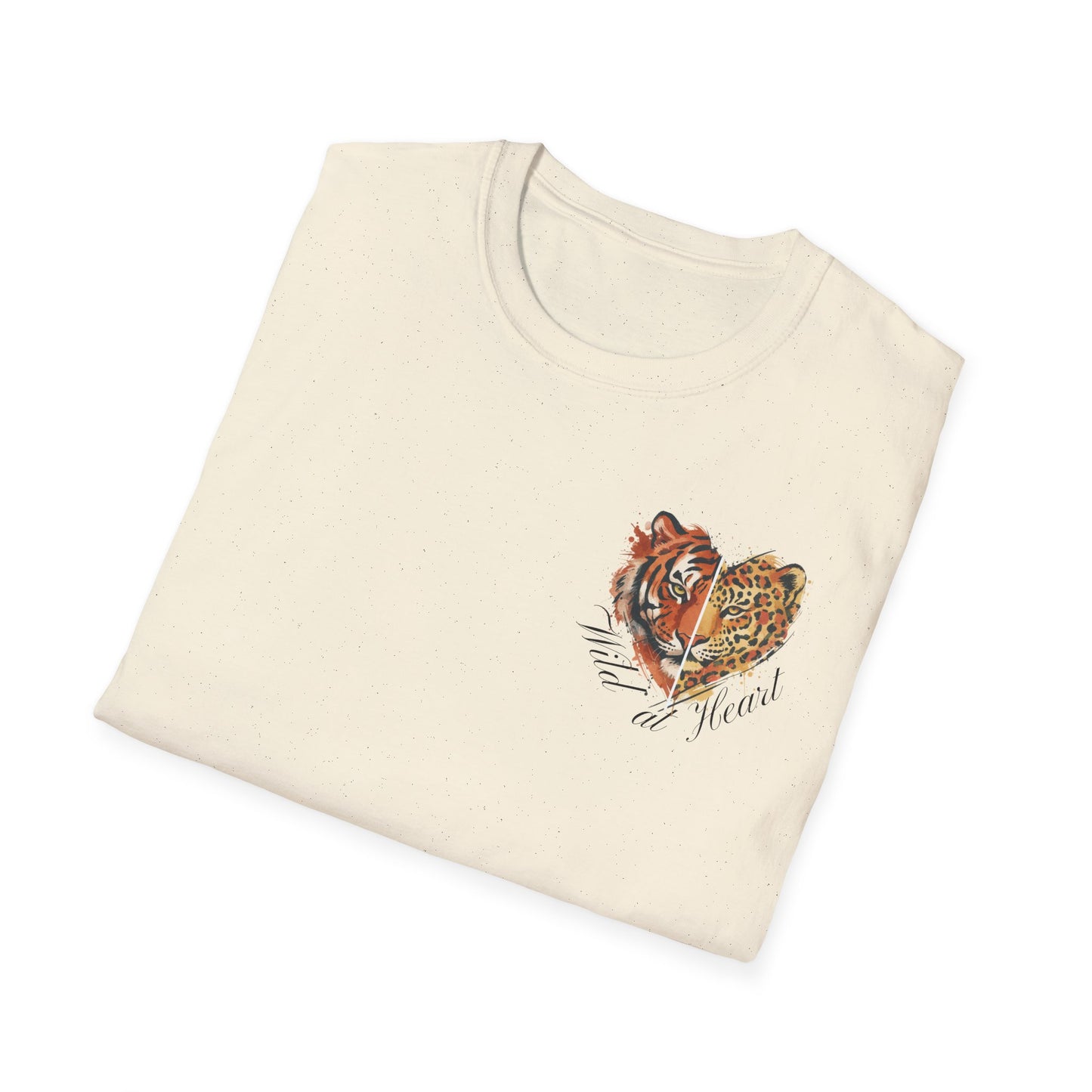Wild at Heart T-Shirt — Watercolor Leopard Heart Graphic Tee